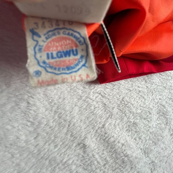 Vintage PSI By Alvin Bell Union Made Womens Red Wool Blazer Size 10 USA-Made - Picture 5 of 11